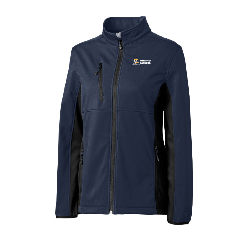 Clique Narvik Recycled Colorblock Stretch Softshell Womens Full Zip Jacket - Lancers