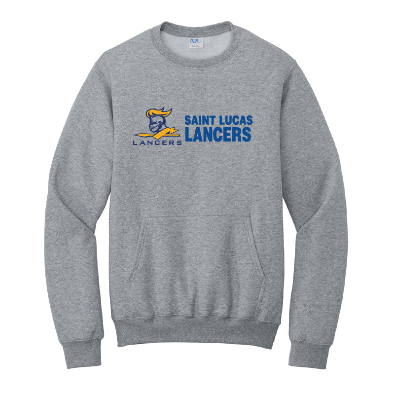 Port & Co® Core Fleece Crewneck Pocket Sweatshirt - Lancers