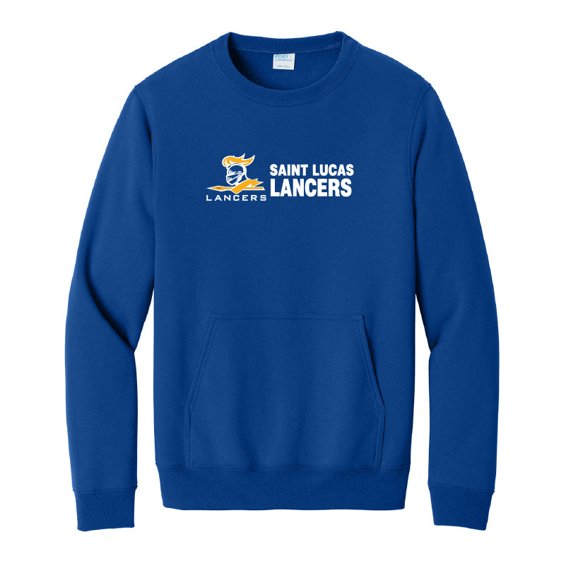 Port & Co® Core Fleece Crewneck Pocket Sweatshirt - Lancers
