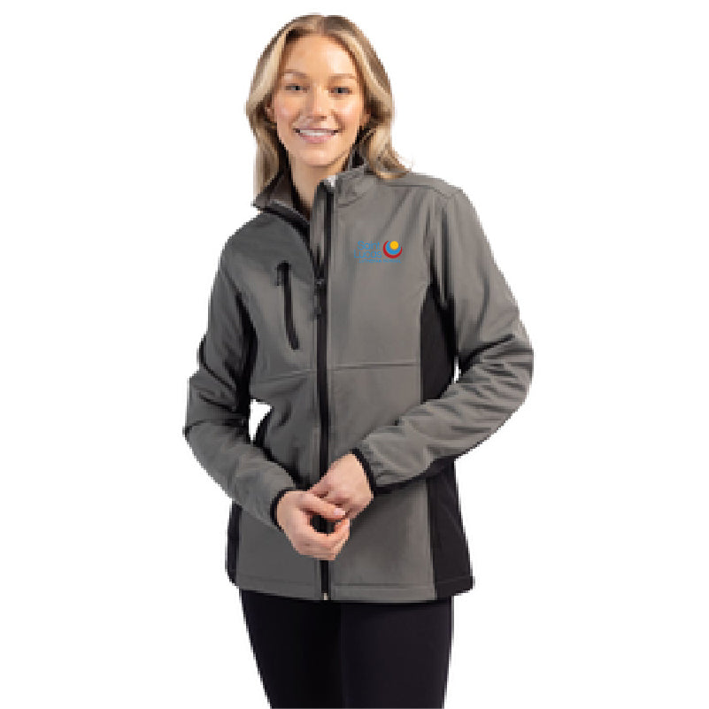 Clique Narvik Recycled Colorblock Stretch Softshell Womens Full Zip Jacket