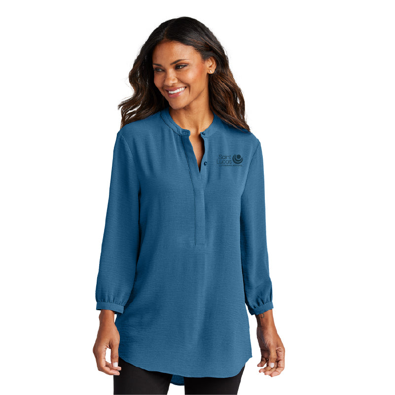 Port Authority® Women's 3/4-Sleeve Textured Crepe Tunic