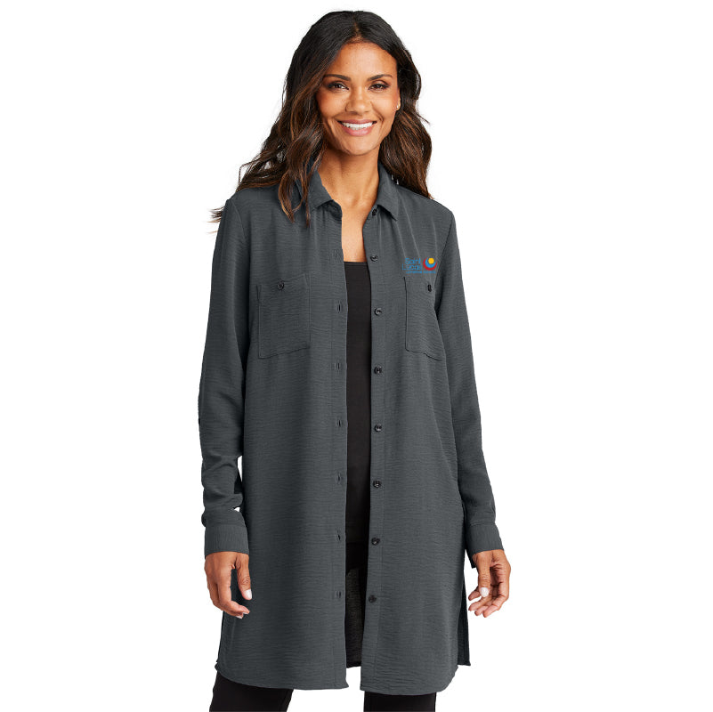 Port Authority® Women's Textured Crepe Long Tunic