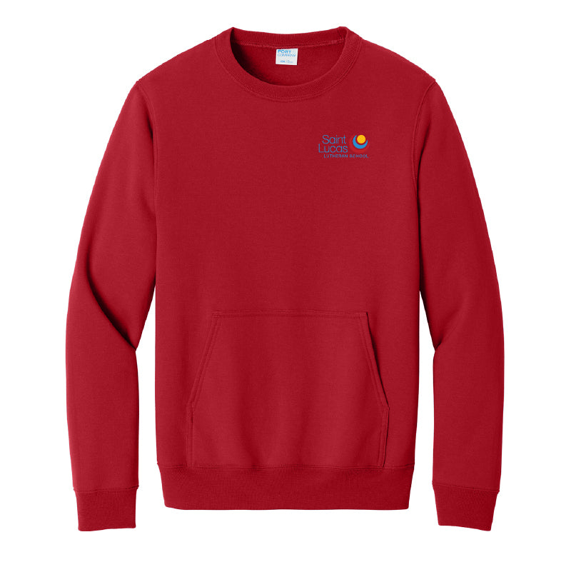 Port & Co® Core Fleece Crewneck Pocket Sweatshirt