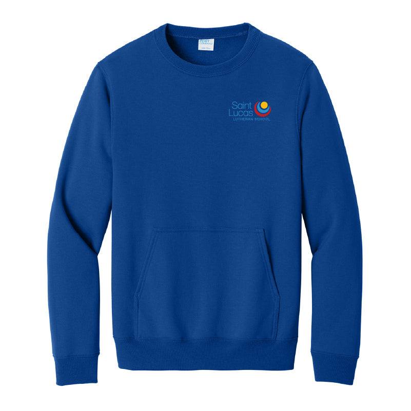 Port & Co® Core Fleece Crewneck Pocket Sweatshirt