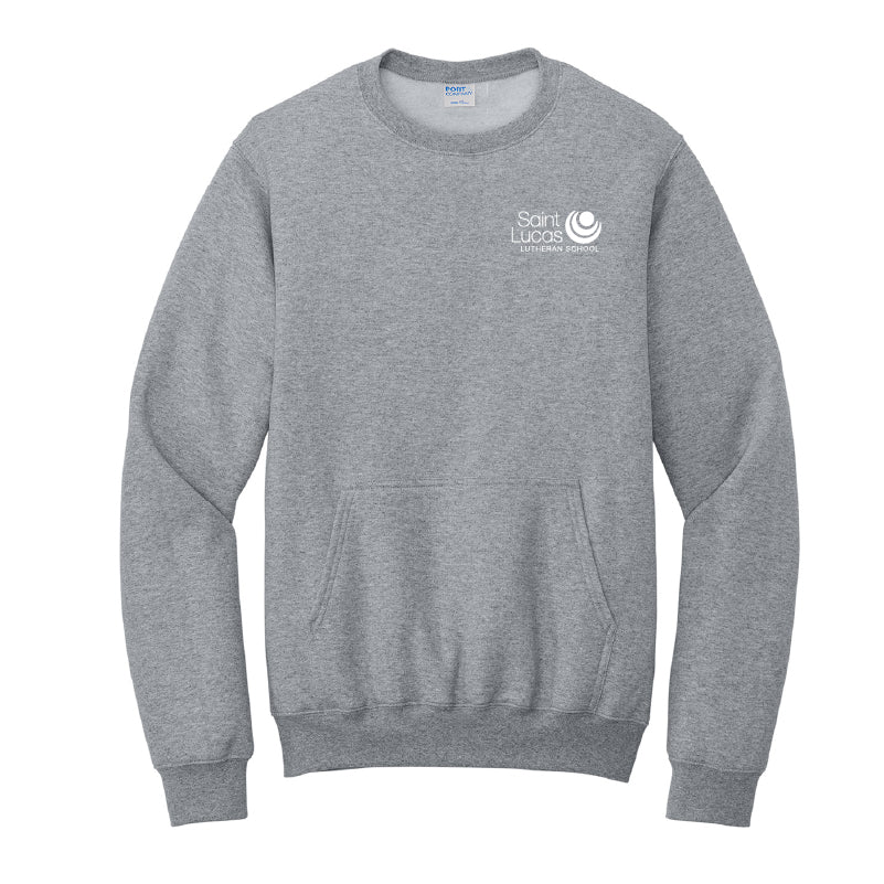 Port & Co® Core Fleece Crewneck Pocket Sweatshirt